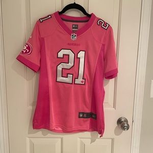 San Francisco 49ers NFL #21 Frank Gore Pink Love womens jersey size medium